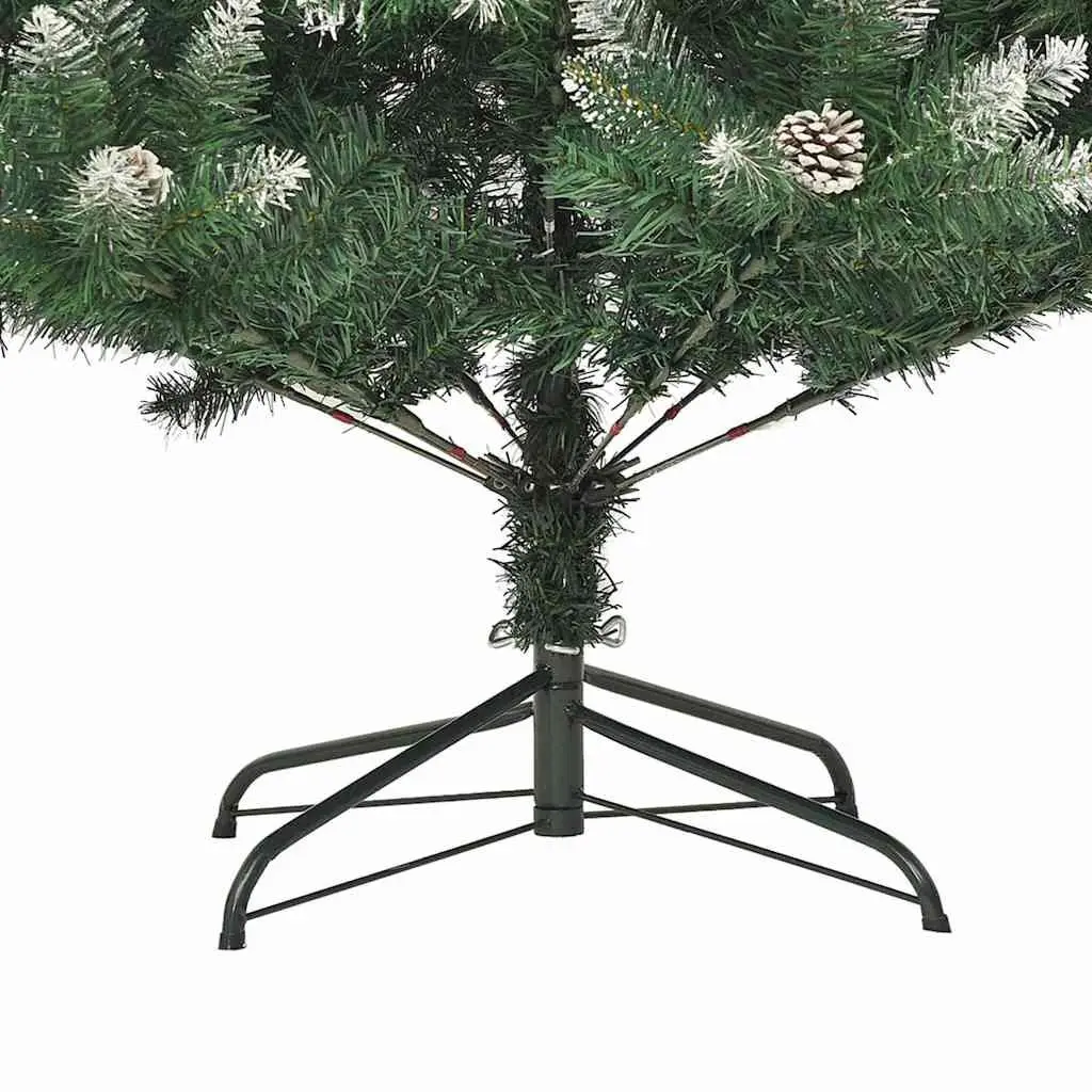 Artificial Christmas Tree 120cm Green for Home Decoration with Hinged Branches and Snow Flocked Tips