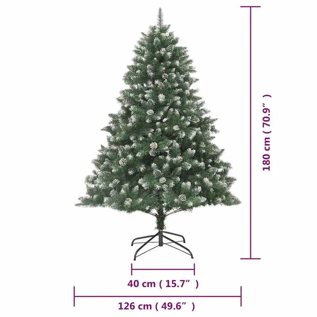 180cm Green Hinged Branch Christmas Tree