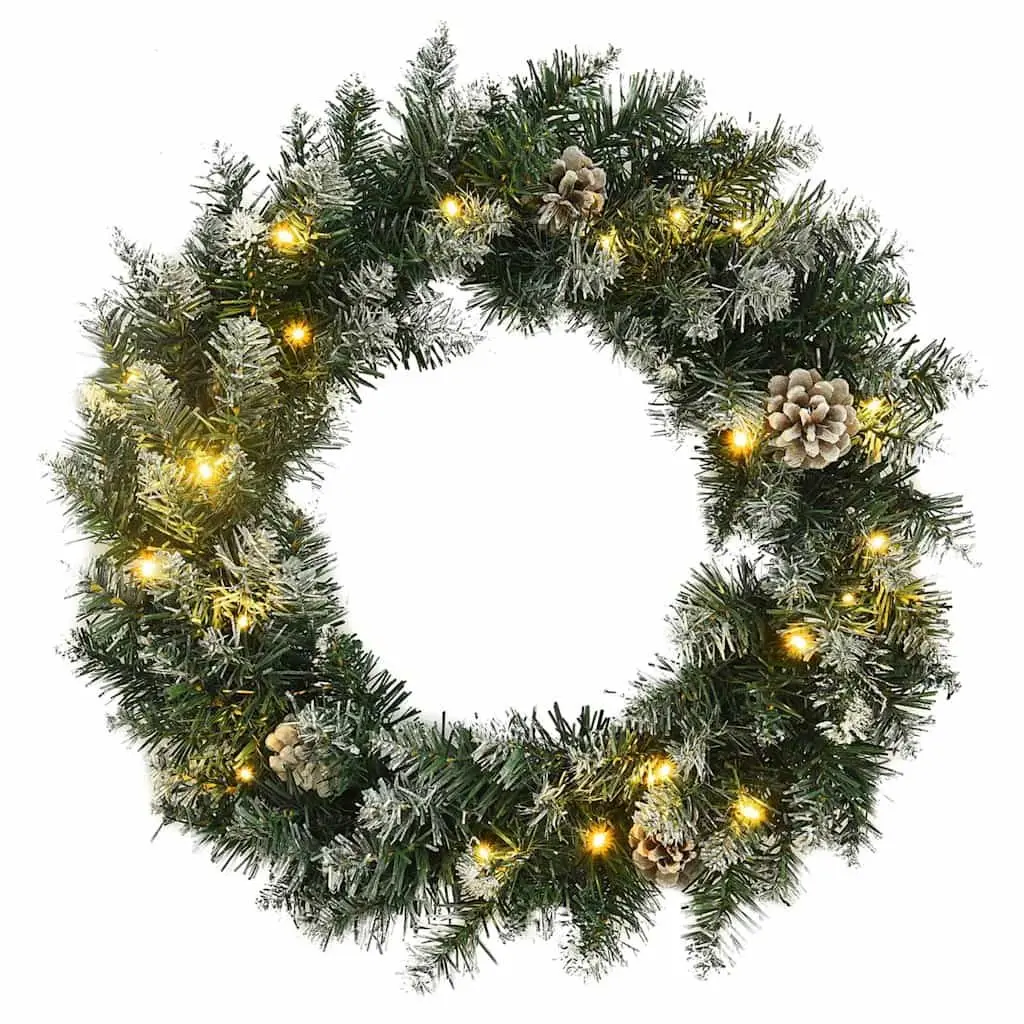Christmas Wreath Indoor Outdoor 60cm LED Lights Holiday Home Decor