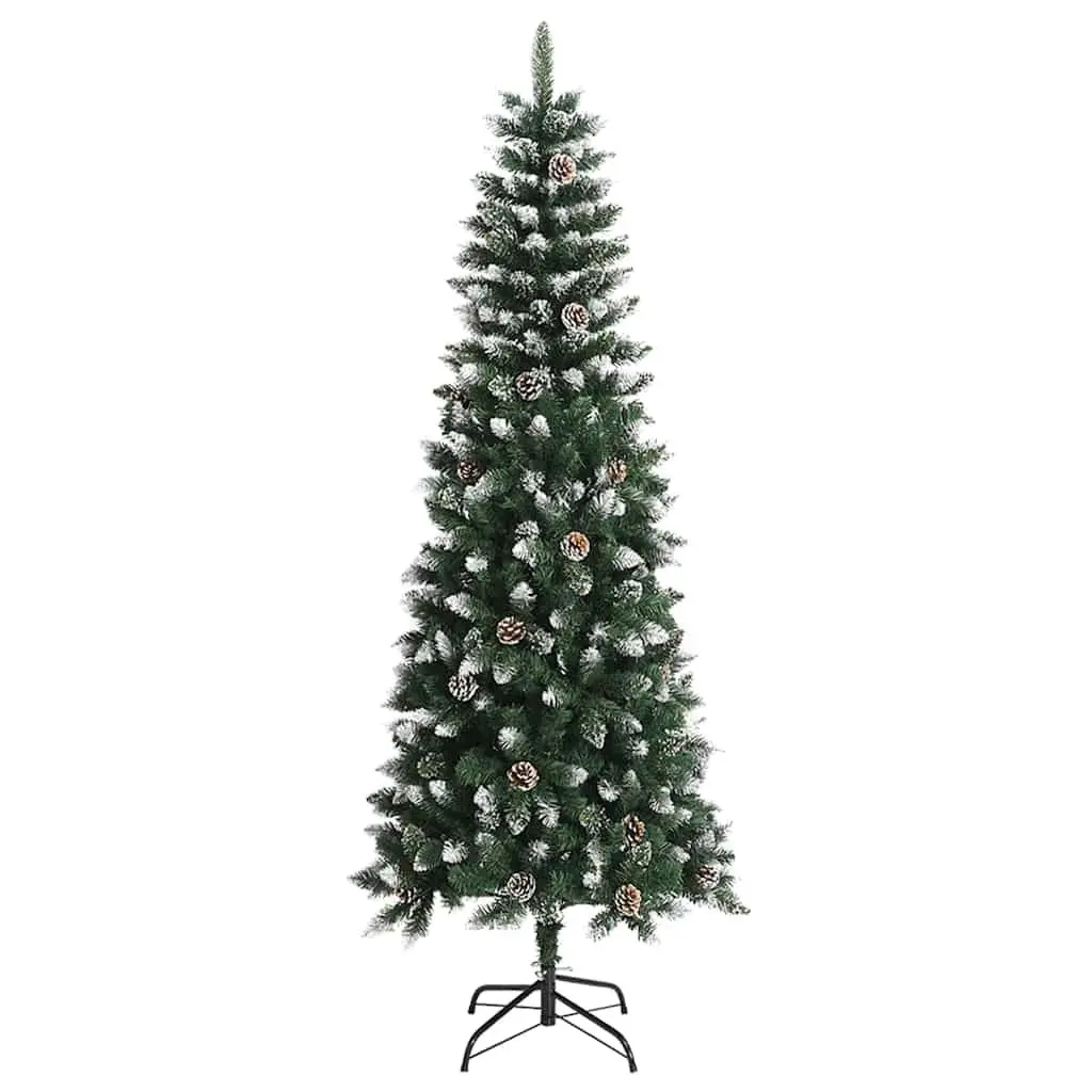 Artificial Christmas Tree for Seasonal Decoration 240cm Green PVC Hinged Branches