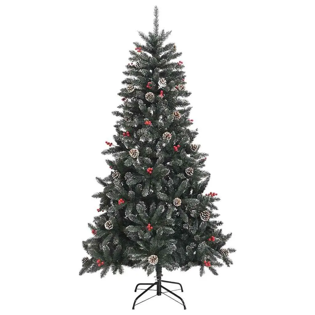 Artificial Christmas Tree 180 cm Green PVC for Holiday Decoration