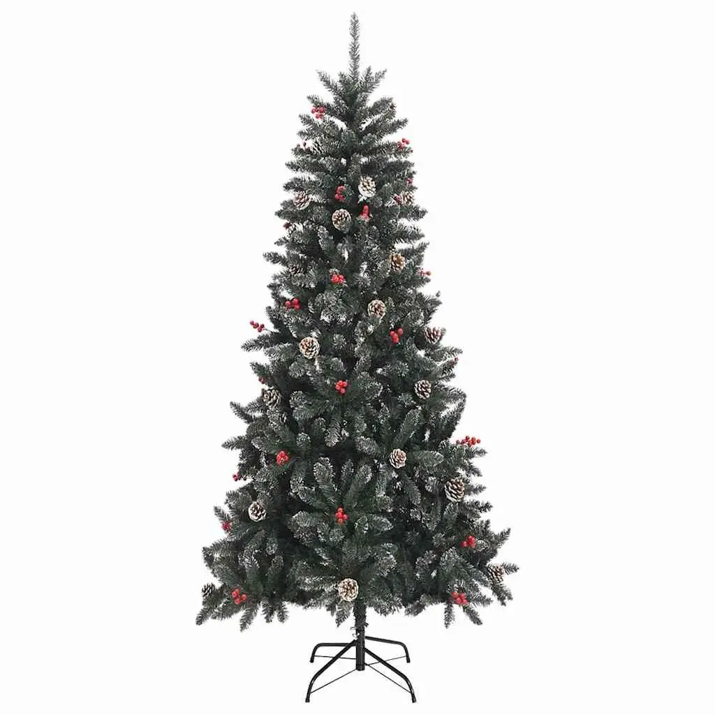 Artificial Christmas Tree for Holiday 240cm Green PVC Hinged Branches