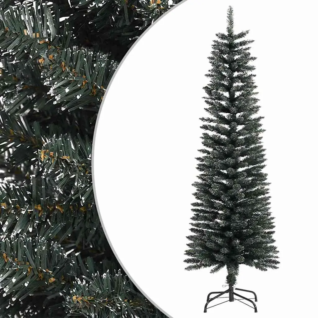 Artificial Christmas Tree for Narrow Spaces 150cm Green Bushy PVC