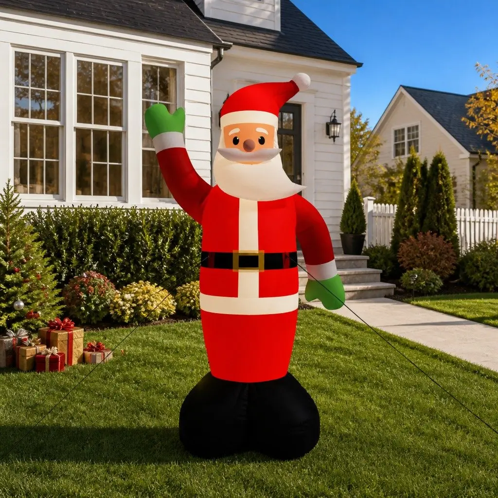 Christmas Inflatable Santa Claus with LED Lights Outdoor Yard Decoration 820cm