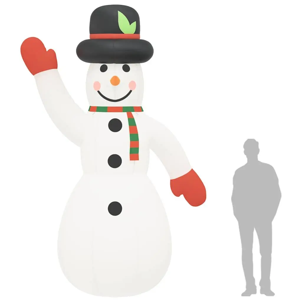 Inflatable Snowman Christmas Decoration with LED Lights 370cm Outdoor Yard