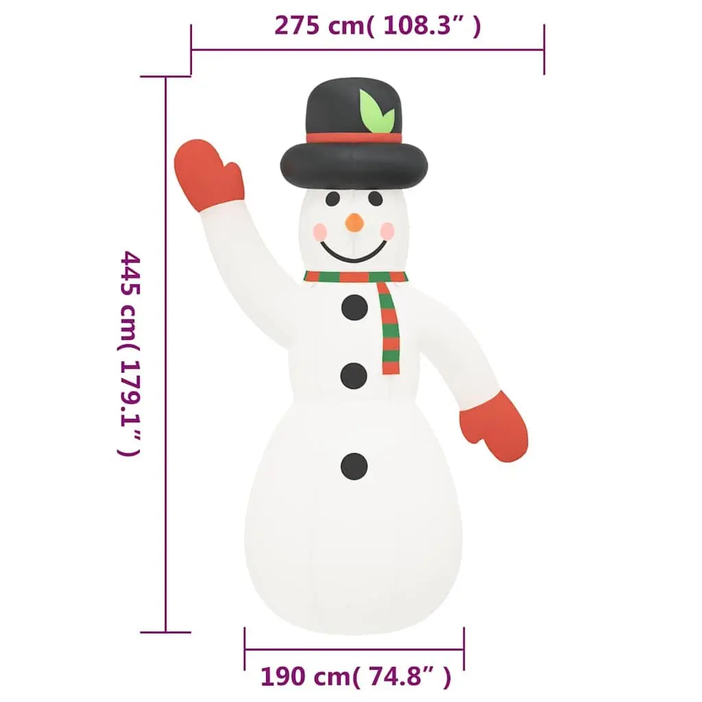 Inflatable Snowman Decoration for Outdoor Use 455cm