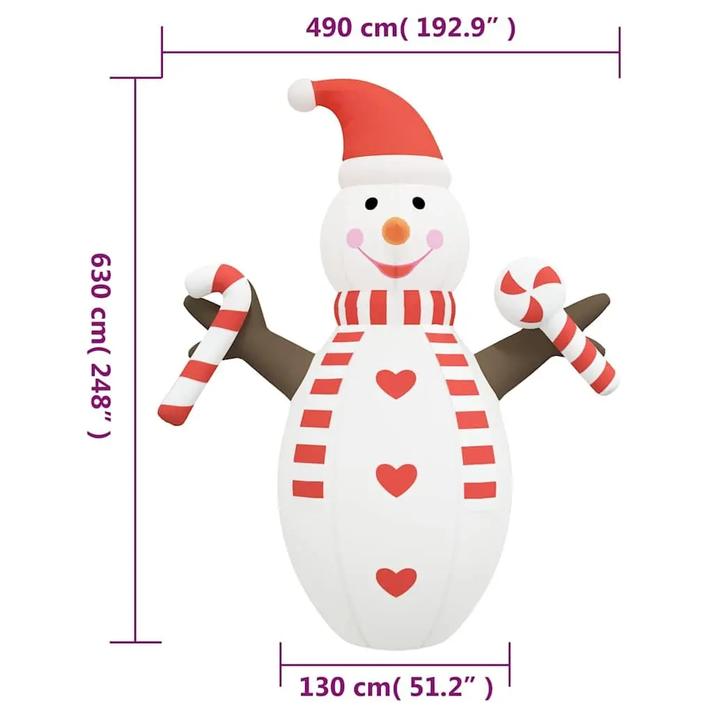 Inflatable Snowman Decoration Outdoor Garden 630cm