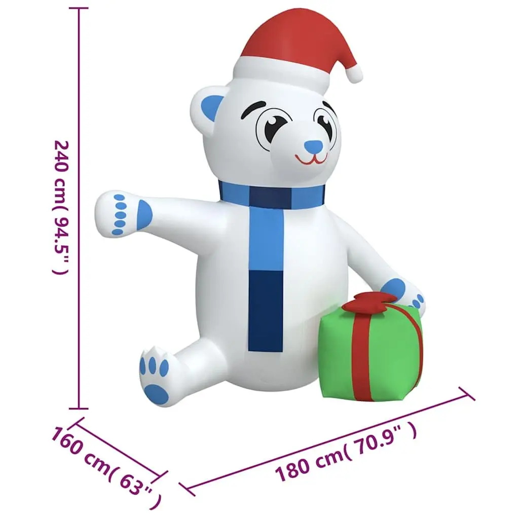 Inflatable Teddy Bear Decoration for Outdoor Use 240cm