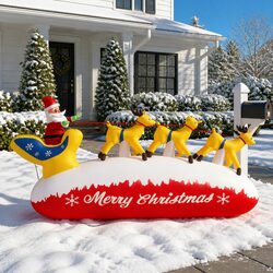 Specifications of Inflatable Santa and Reindeer Decoration
