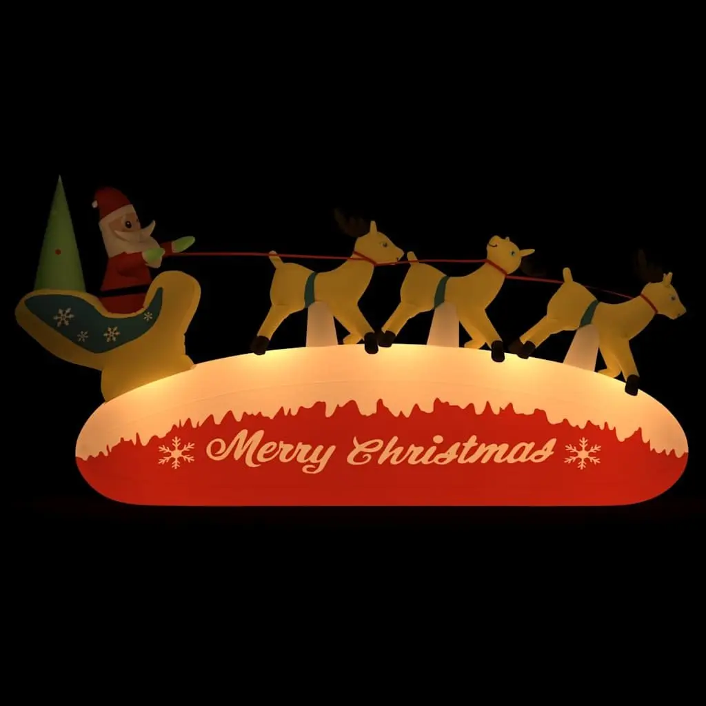 Inflatable Santa Reindeer Yard Decoration Holiday Use 145cm
