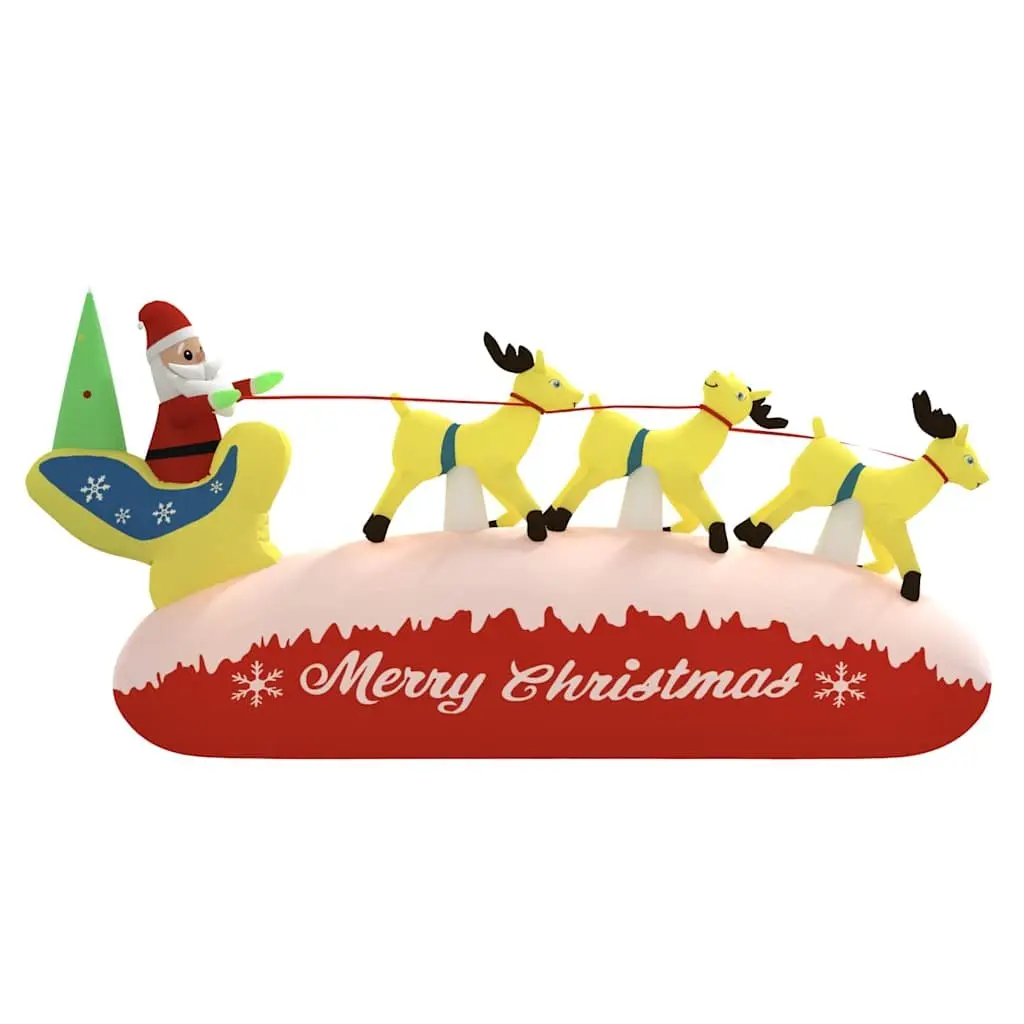 Inflatable Santa Reindeer Yard Decoration Holiday Use 145cm