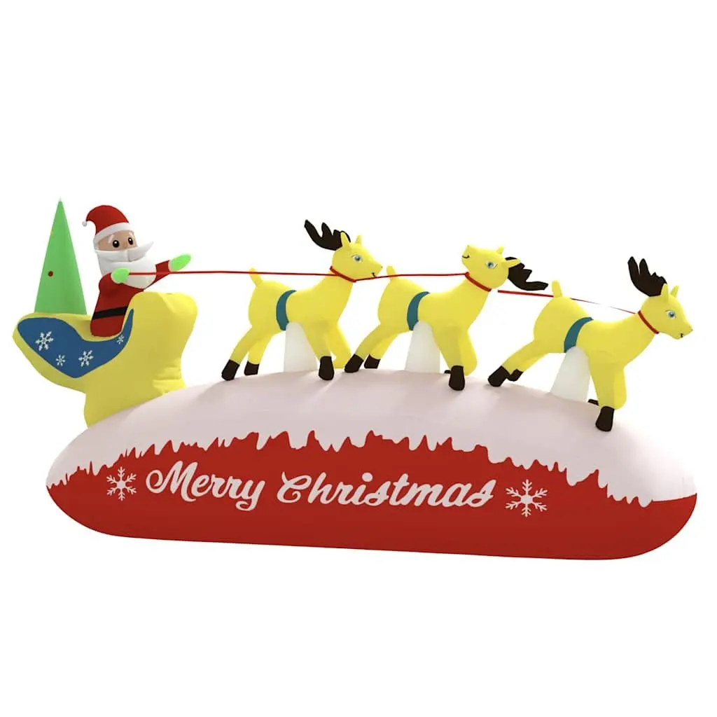 Inflatable Santa Reindeer Yard Decoration Holiday Use 145cm