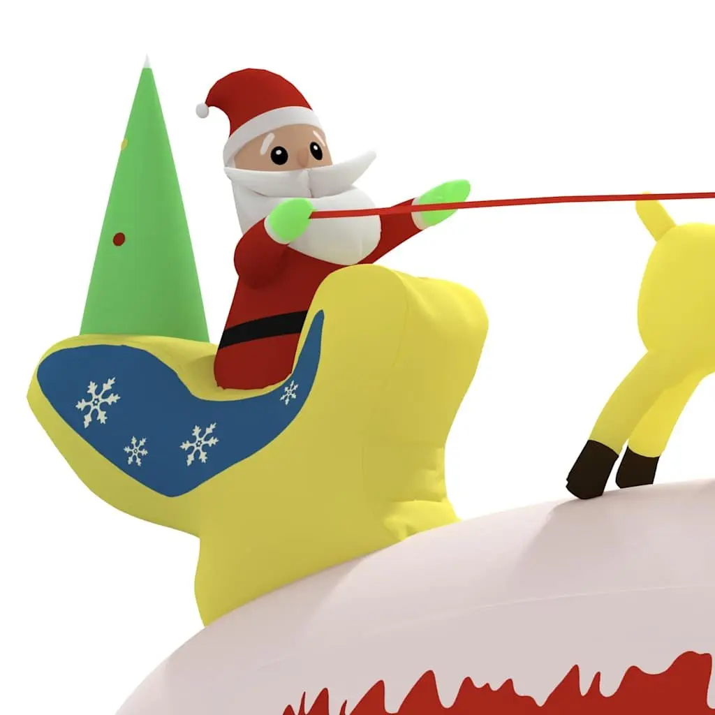 Inflatable Santa Reindeer Yard Decoration Holiday Use 145cm