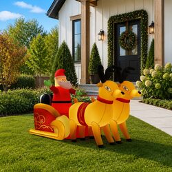 Specifications of Inflatable Santa and Reindeer Decoration