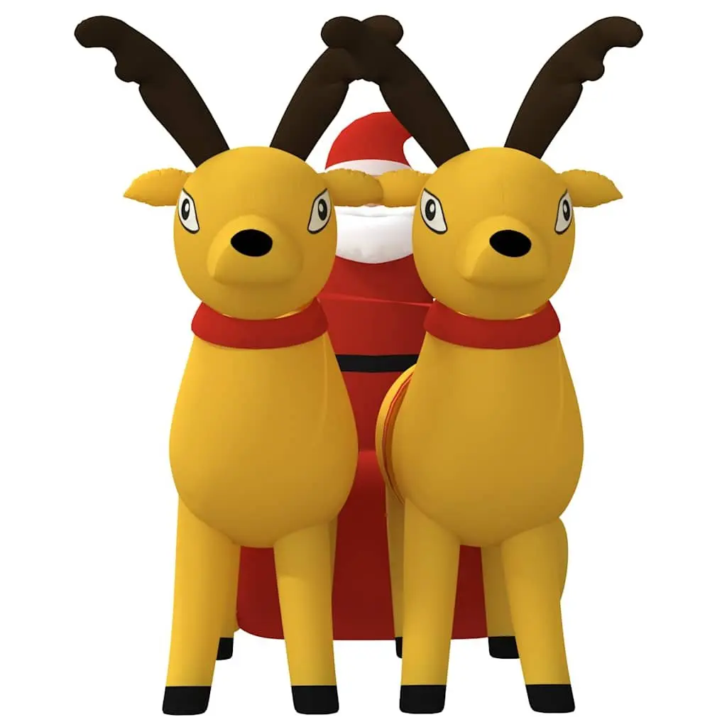 Christmas Inflatable Santa and Reindeer Yard Decoration 130 cm