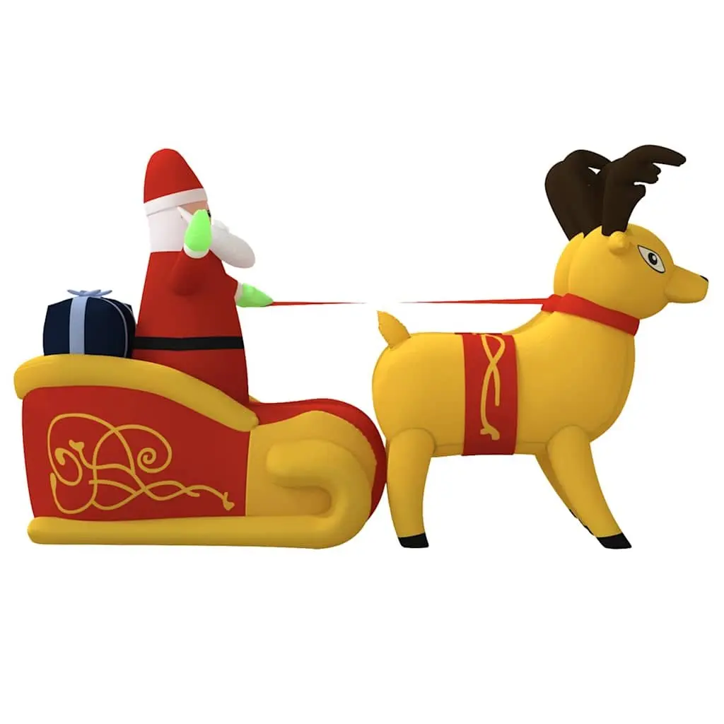 Christmas Inflatable Santa and Reindeer Yard Decoration 130 cm