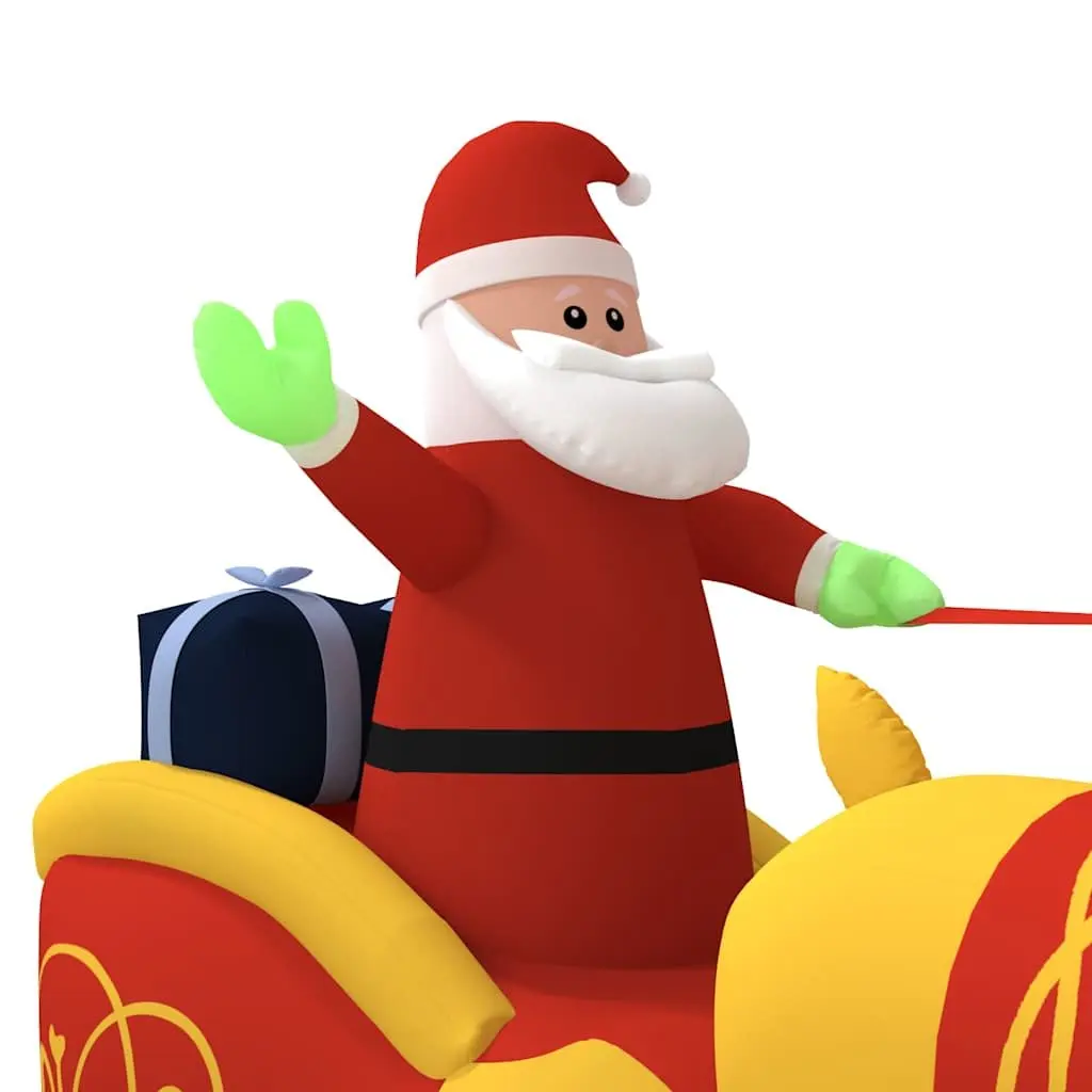 Christmas Inflatable Santa and Reindeer Yard Decoration 130 cm