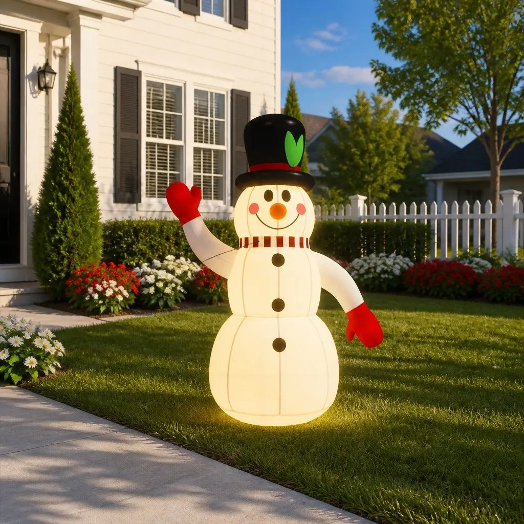 Inflatable Snowman Decoration for Garden 120cm