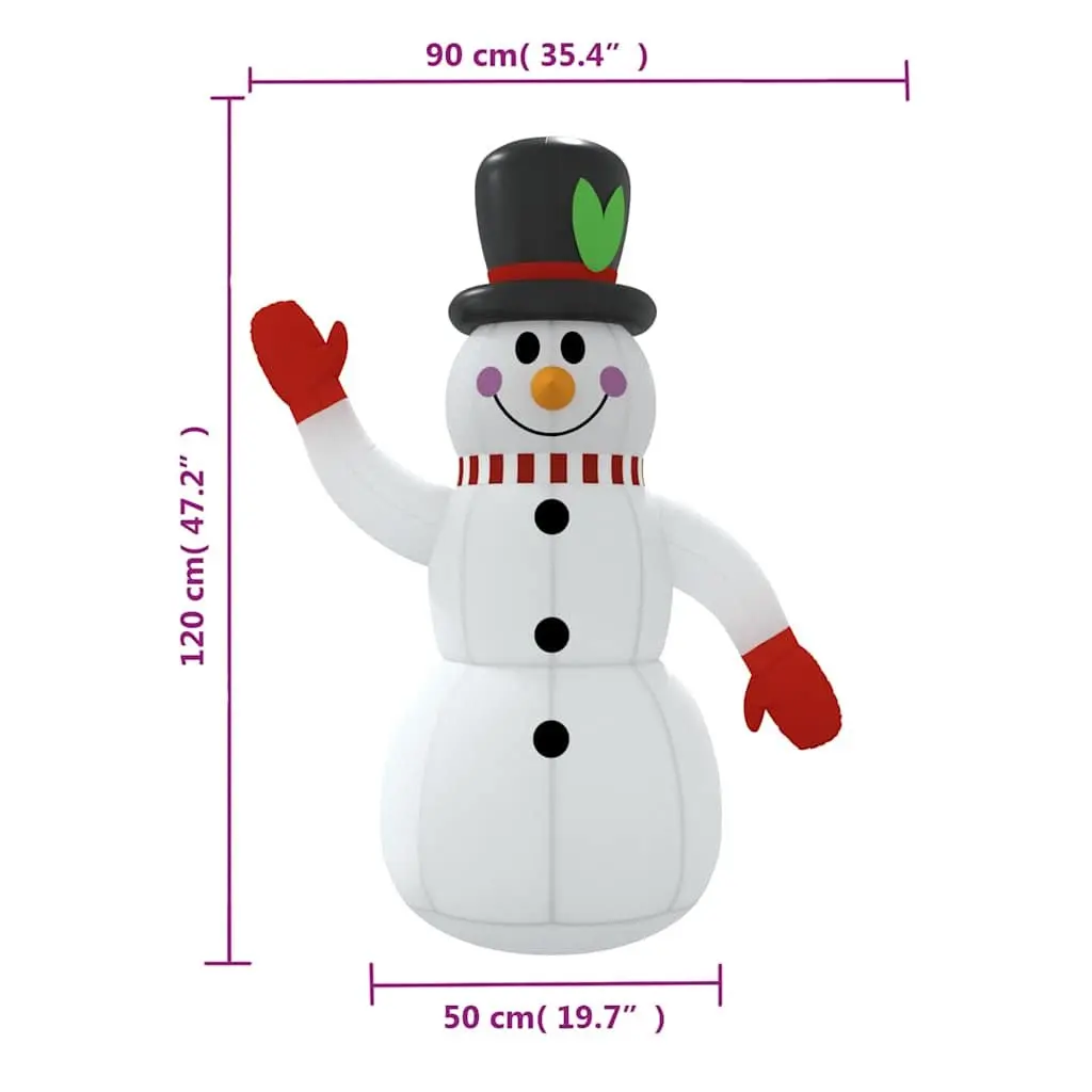Inflatable Snowman Decoration for Garden 120cm