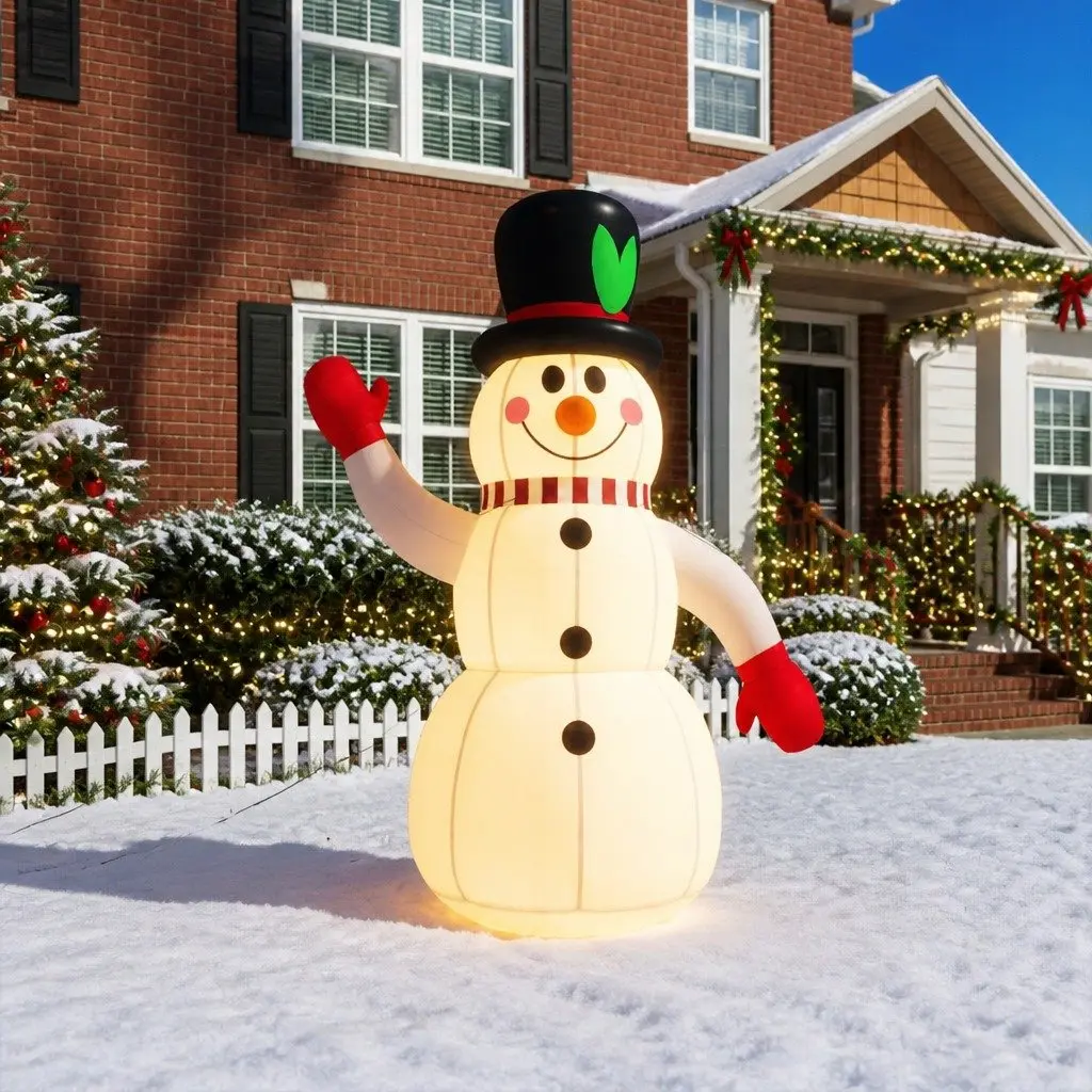 Inflatable Snowman Decoration for Yard 240cm with LED Lights
