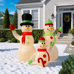 Inflatable Snowman Family: Dimensions and Features Overview
