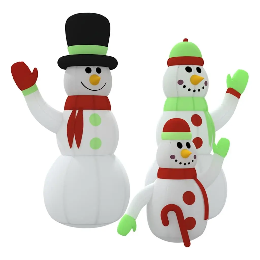 Inflatable Snowman Family Decoration for Christmas Outdoor Use 360cm