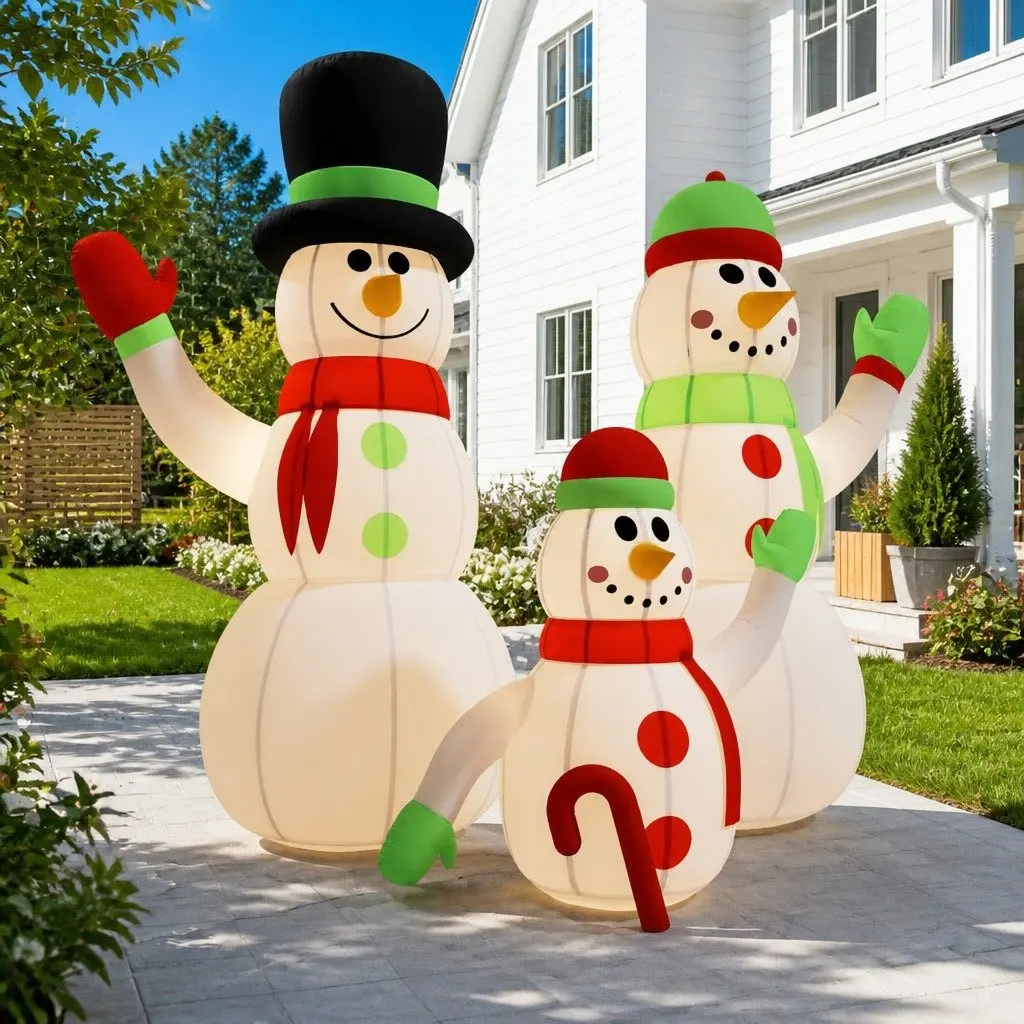 Inflatable Snowman Family Outdoor Christmas Decoration 500cm