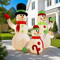 Inflatable Snowman Family Decoration - Specifications and More
