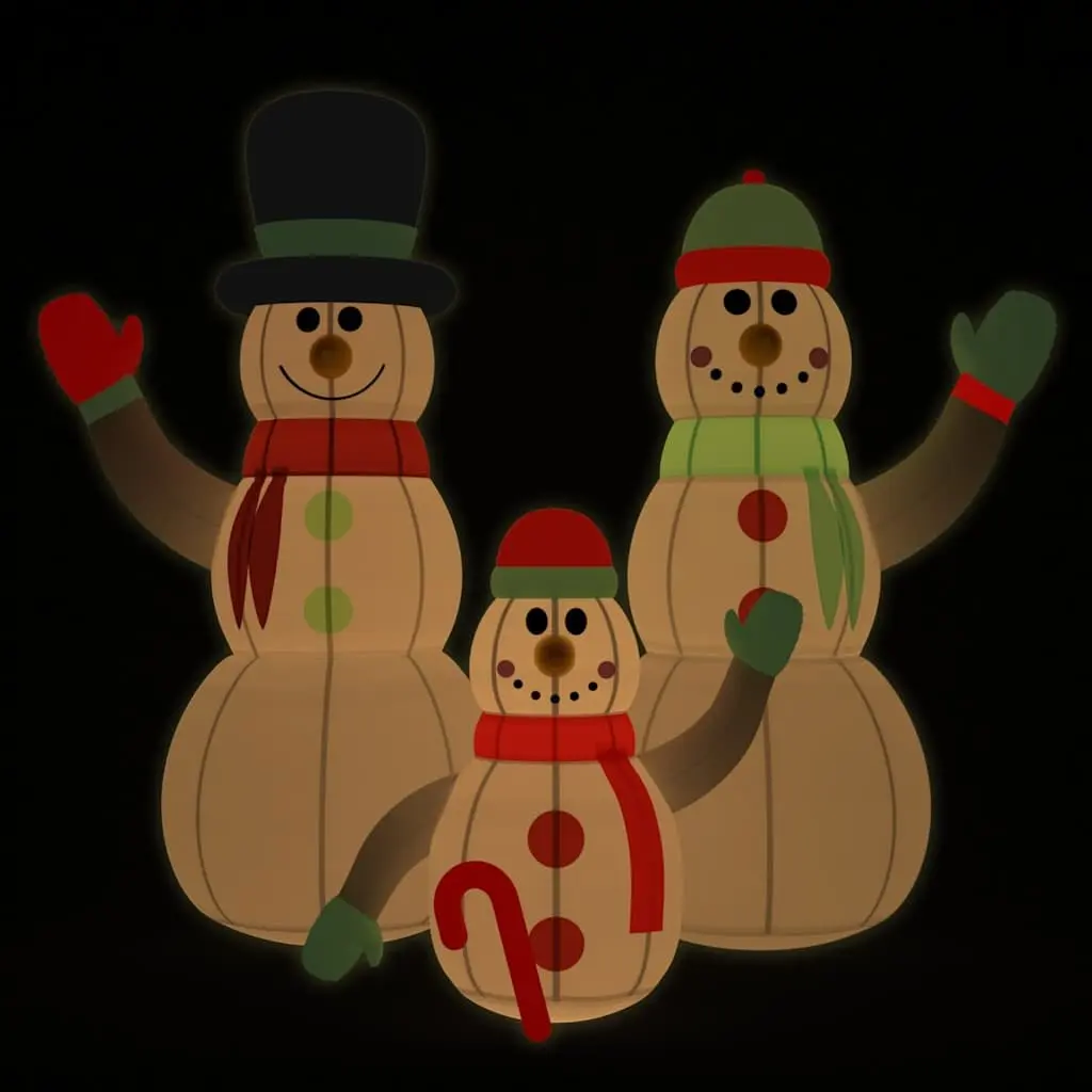 Inflatable Snowman Family Outdoor Christmas Decoration 500cm