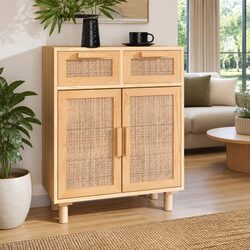 Brown Sideboard Cabinet - 60W x 30D x 75H cm, Solid Wood