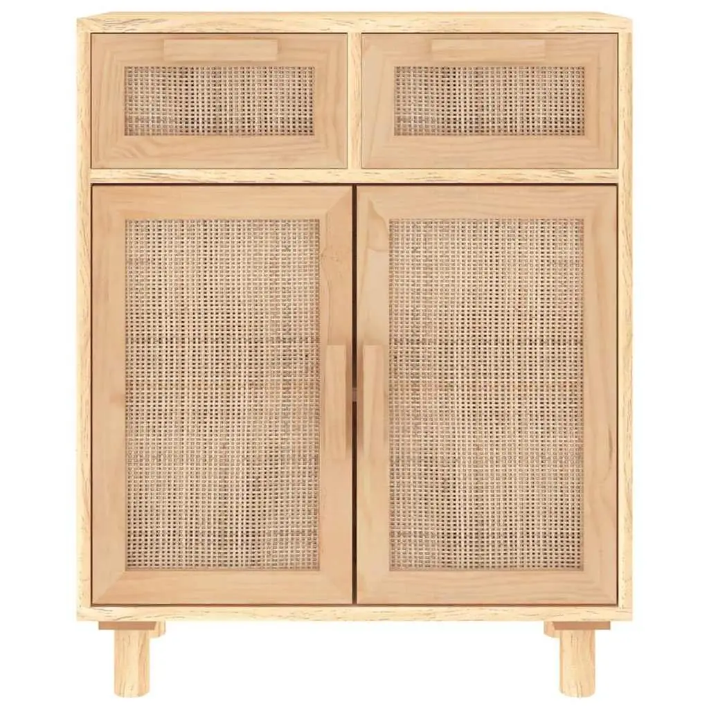 Sideboard Cabinet for Home 60x30x75cm Brown Solid Wood Pine Rattan Storage Furniture