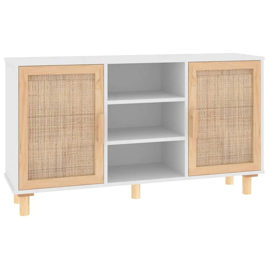 105x30x60cm White Sideboard with 5 Storage Compartments