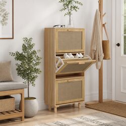 Shoe Cabinet in Brown – Dimensions 52 x 25 x 115 cm