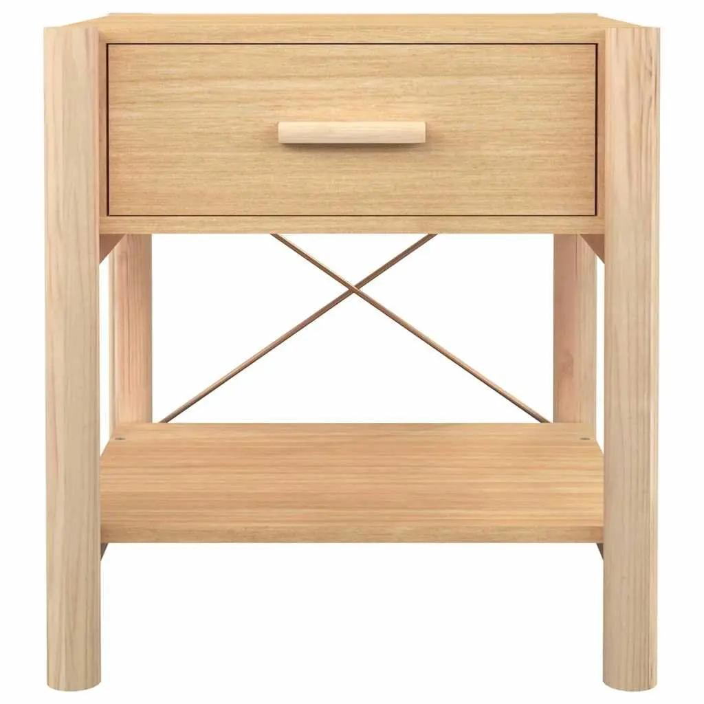 Bedside Tables 2pcs Brown Engineered Wood Nightstand Cabinet Storage Furniture