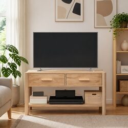 TV Cabinet Specifications: 82x38x45cm Brown Storage Unit