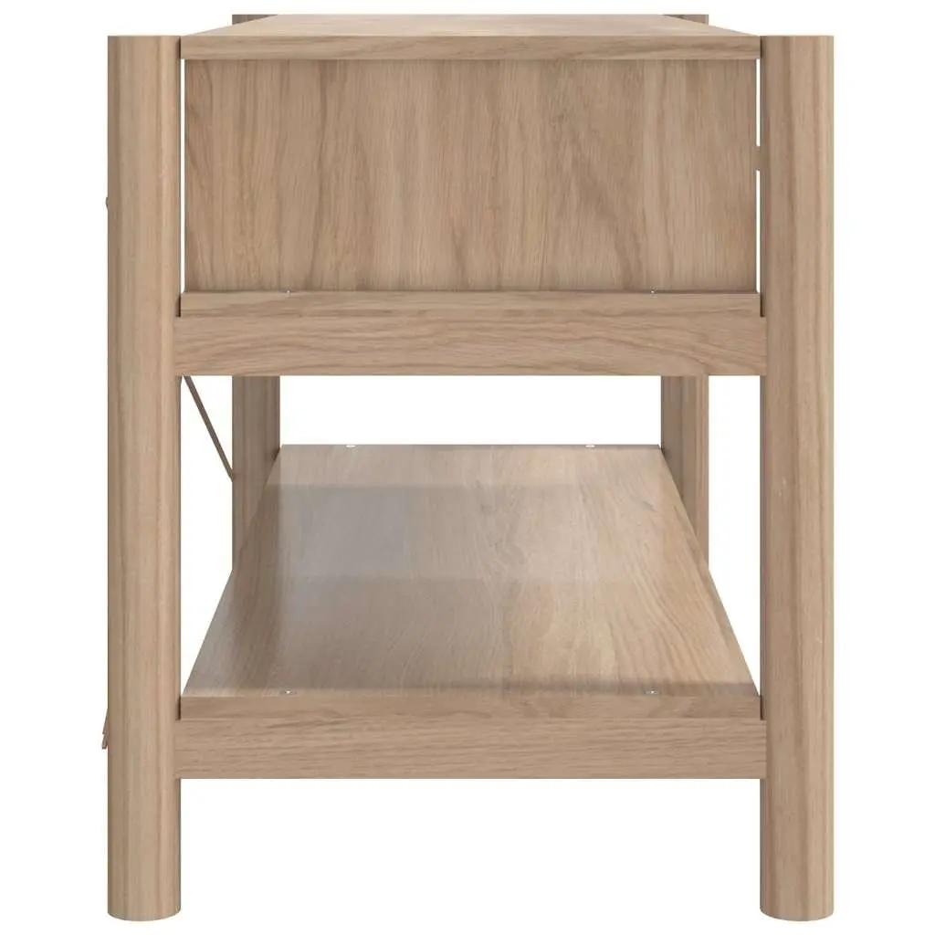 TV Cabinet Living Room 82x38x45cm Brown Storage Unit with Wooden Legs