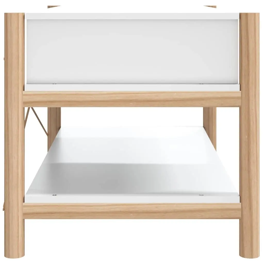 Coffee Table Living Room 82 x 48 x 45 cm White Engineered Wood Storage