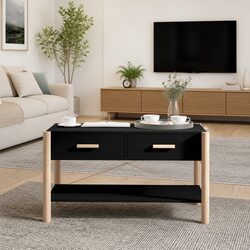 Black Coffee Table Dimensions: 82 x 48 x 45 cm
