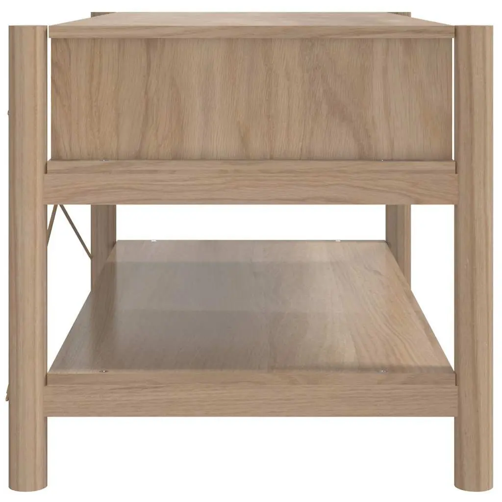Coffee Table for Living Room Brown 82L x 48W x 45H cm Engineered Wood with Storage