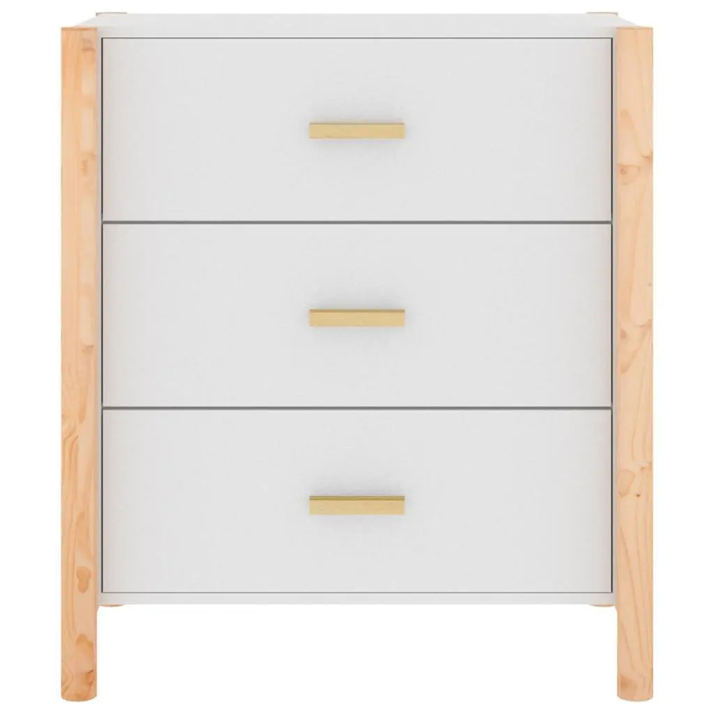 Sideboard White Storage Cabinet 62x38x70cm Engineered Wood