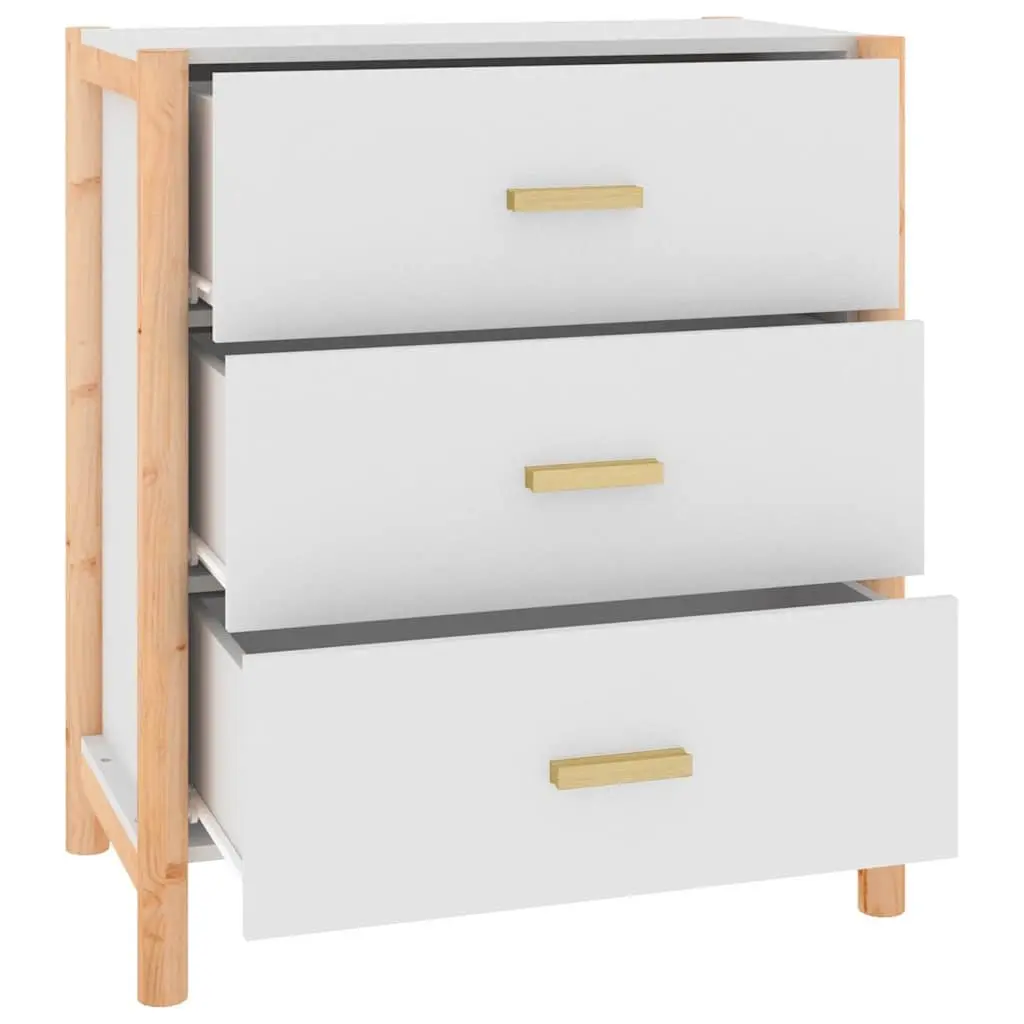 Sideboard White Storage Cabinet 62x38x70cm Engineered Wood