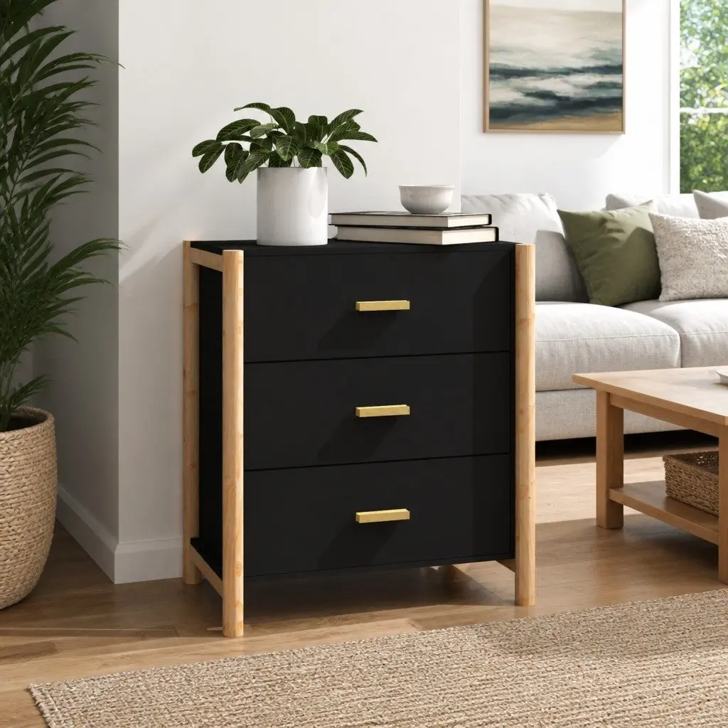 Black Sideboard 62x38x70 cm