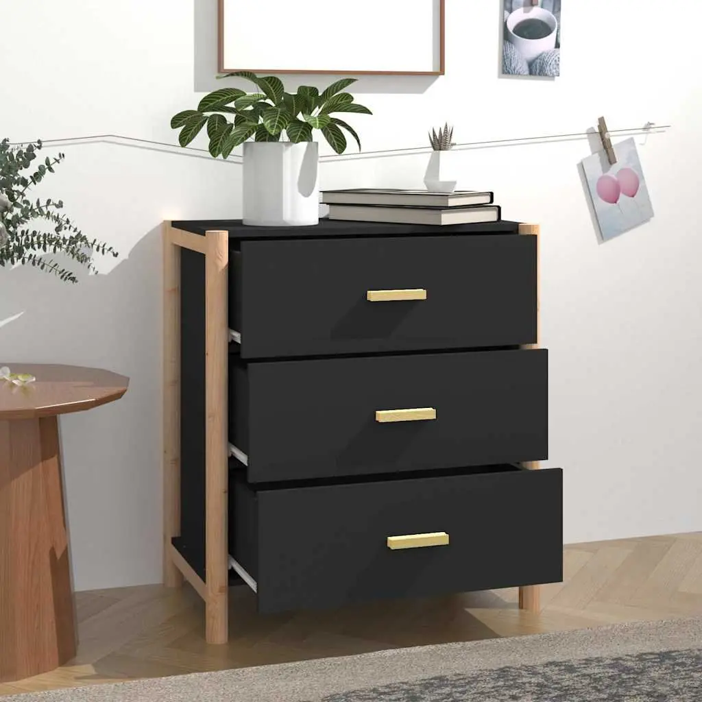 Black Sideboard 62x38x70 cm