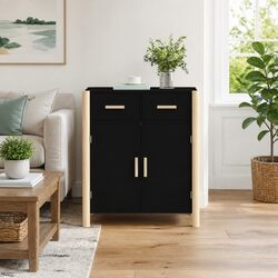 Black Sideboard Cabinet - 62W x 38D x 75H cm