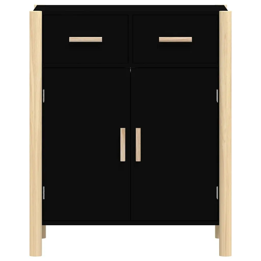 Sideboard Cabinet for Home 62x38x75cm Black Engineered Wood Storage Buffet