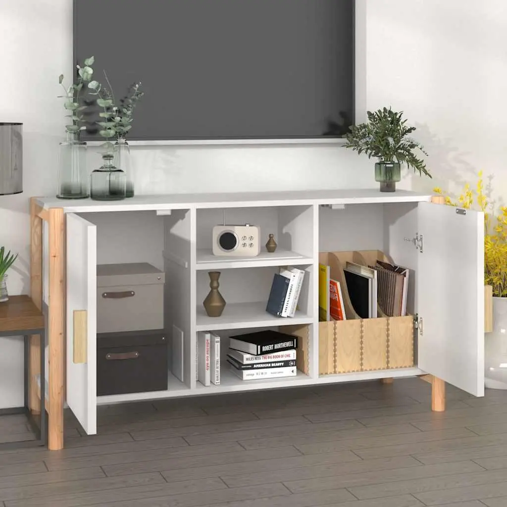 Sideboard Storage Cabinet for Living Room 107x38x60cm Engineered Wood White