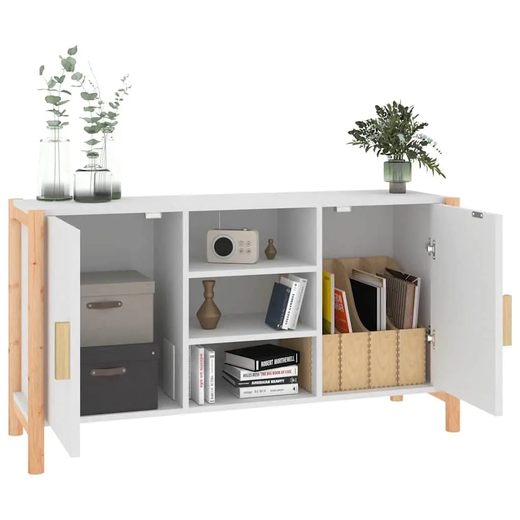 Sideboard Storage Cabinet for Living Room 107x38x60cm Engineered Wood White
