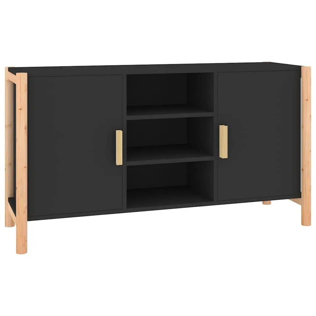 Sideboard Black Storage Cabinet for Home 107x38x60 cm Engineered Wood Buffet Table
