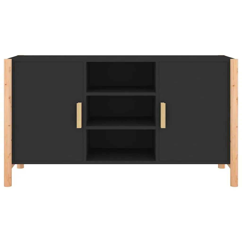 Sideboard Black Storage Cabinet for Home 107x38x60 cm Engineered Wood Buffet Table