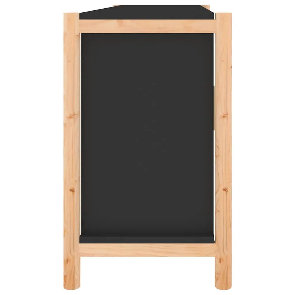Sideboard Black Storage Cabinet for Home 107x38x60 cm Engineered Wood Buffet Table
